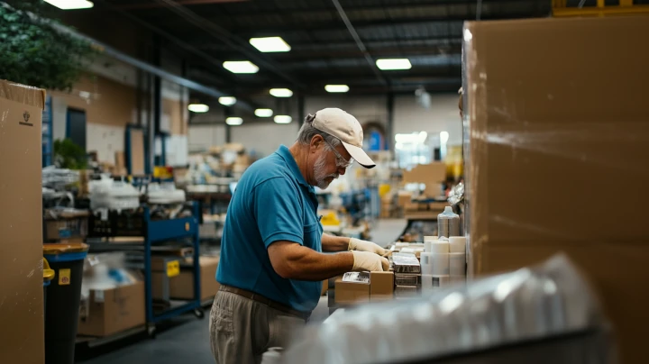 A man working in a factory.
