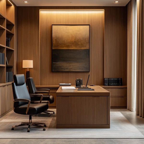 An empty office.